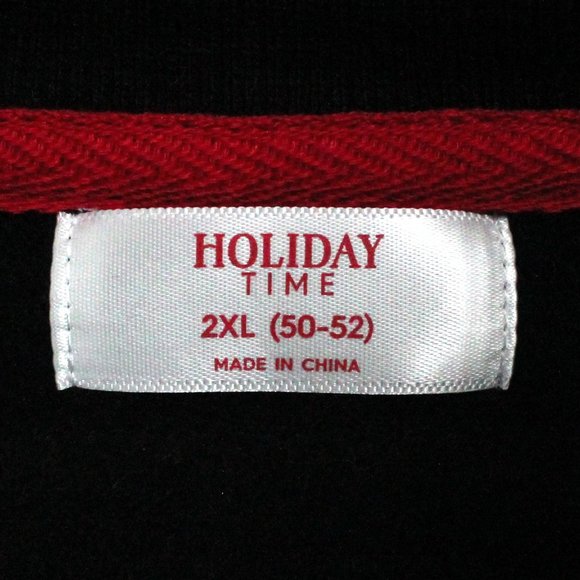 Men's Rebel Without A Claus 2XL (50-52) Christmas Holiday Fleece Sweatshirt - Picture 8 of 11